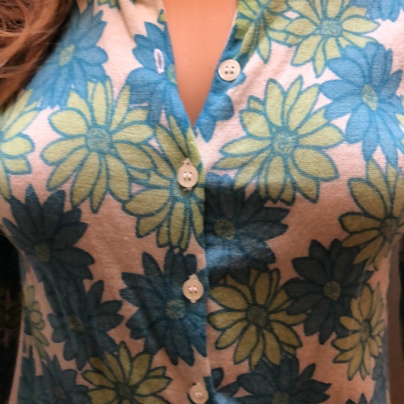 🌸 Floral lightweight wool cardigan - Picture 3 of 13